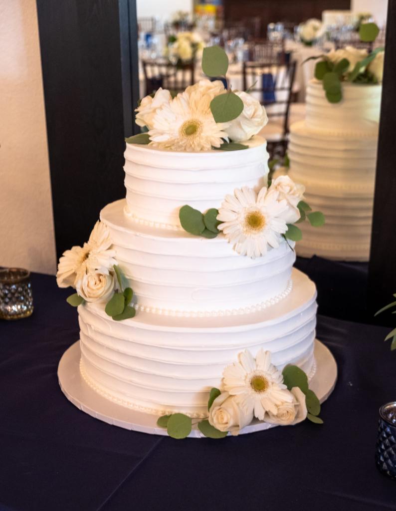 Pastel con flores