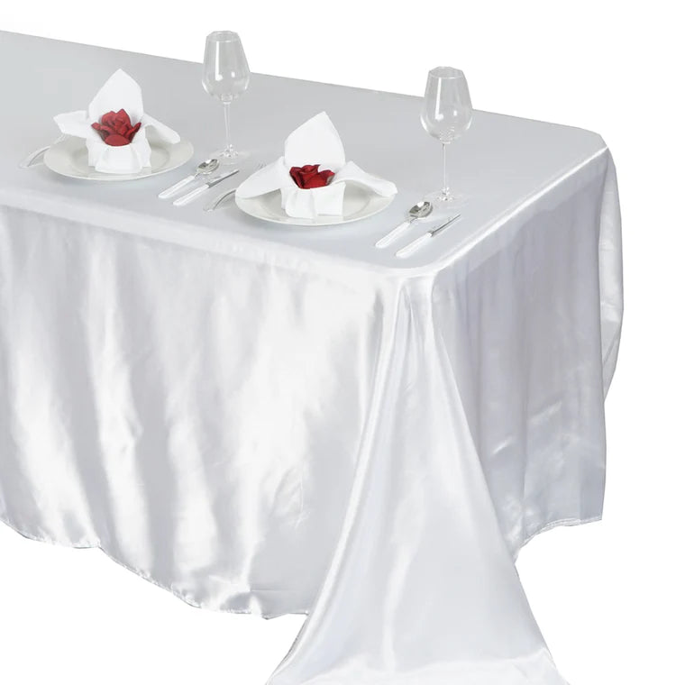 Mantel redondo de color sólido, mantel de 120 y 90, decoración de boda y  cumpleaños (blanco, R220)