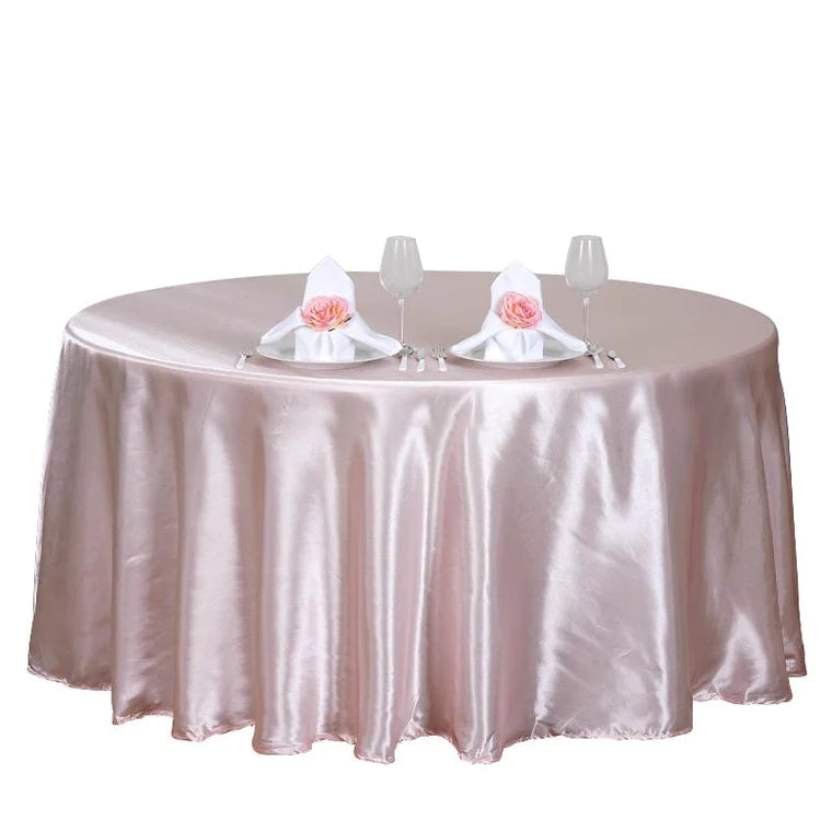 120" Round Satin Tablecloth