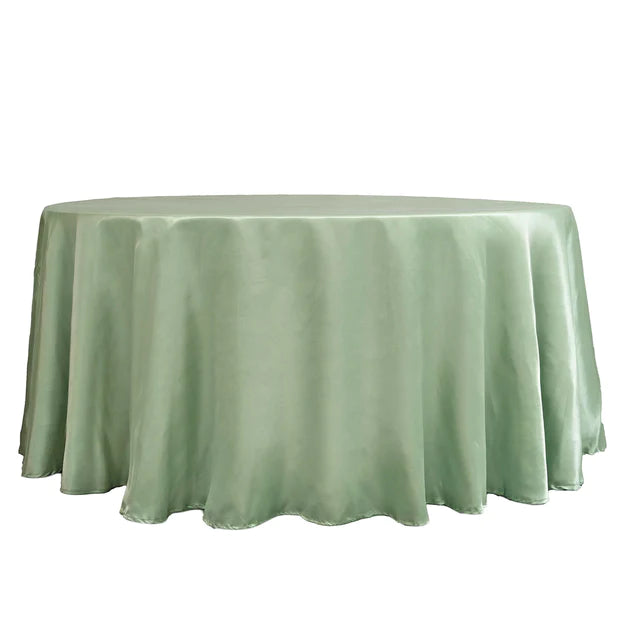 120" Round Satin Tablecloth